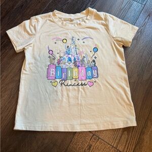 Disney Birthday Princess castle shirt size small/130 or 6/7